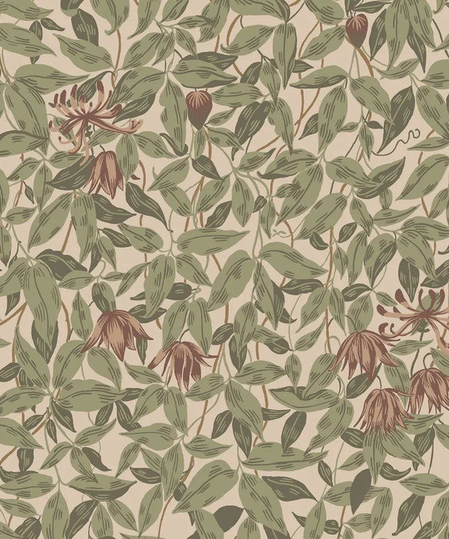 Tapetai pagaminti Švedijoje - S10557. Linnea, Burgundy