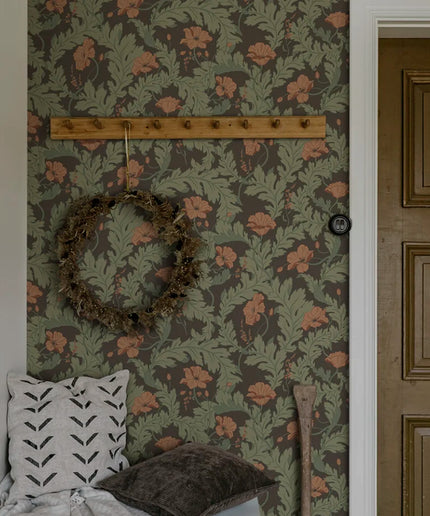 Tapetai pagaminti Švedijoje - S10561. Charlotta, Brown