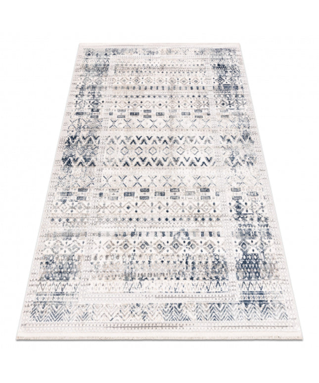 DISTIN 0833A tamsiai mėlyna / mėlyna / baltas modernus kilimas - Boho, vintažinis, kutais