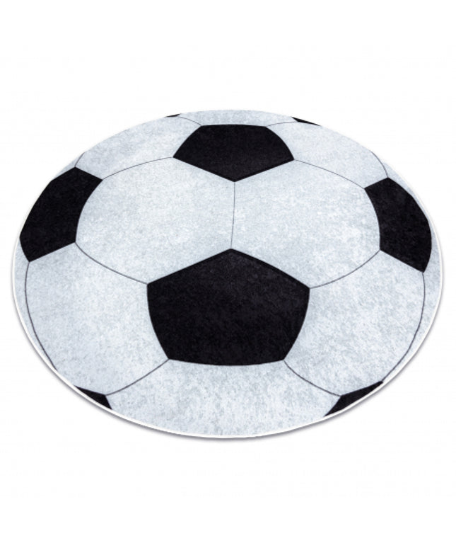 JUNIOR 51553.802 ratas plovimo kilimas Futbolo kamuolys vaikams nuo slydimo juodas / baltas - ANTROS KLASĖS PRODUKTAS