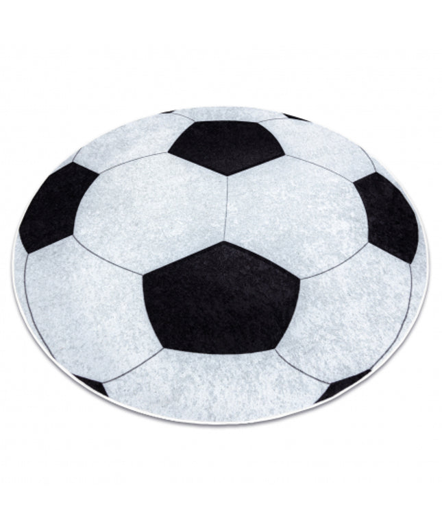 JUNIOR 51553.802 ratas plovimo kilimas Futbolo kamuolys vaikams nuo slydimo - juodas / baltas