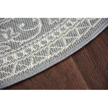 Kilimas Apskritas kilimas sizalio virvelės FLAT 48691/637 vitražas