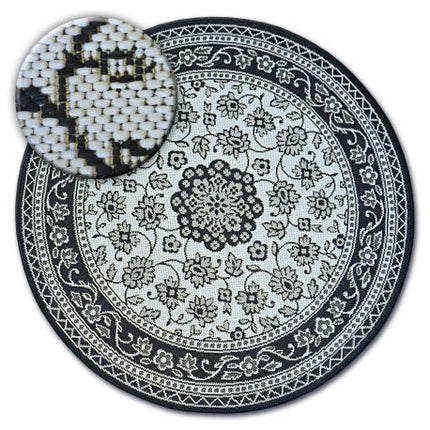 Kilimas Apskritas kilimas sizalio virvelės FLAT 48691/690 vitražas