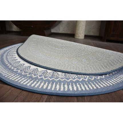 Kilimas Apskritas kilimas sizalio virvelės FLAT 48695/591 vitražas