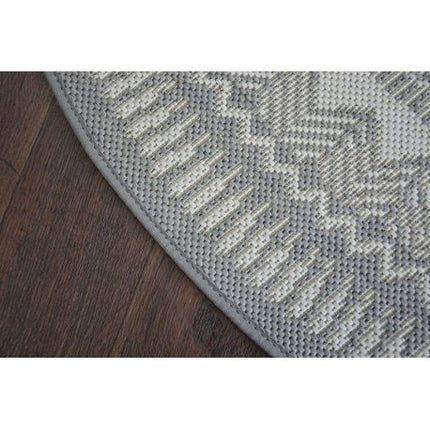 Kilimas Apskritas kilimas sizalio virvelės FLAT 48695/637 vitražas