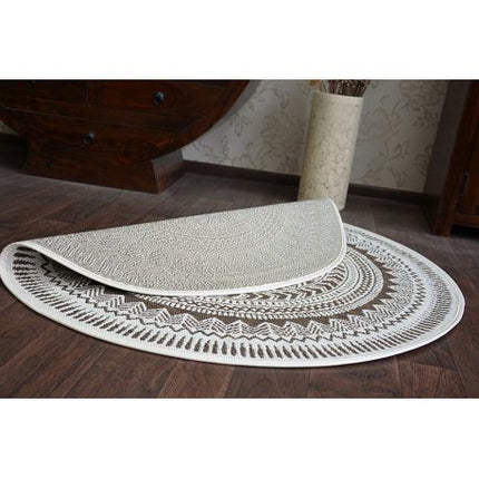 Kilimas Apskritas kilimas sizalio virvelės FLAT 48695/768 vitražas