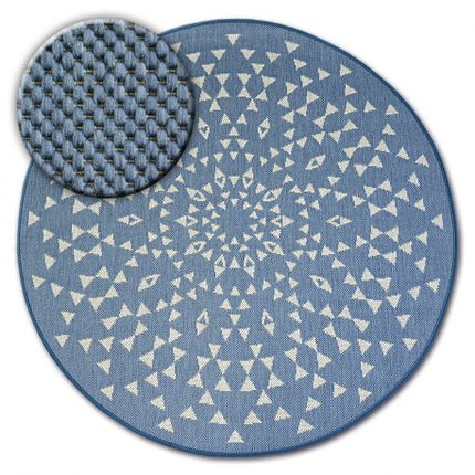 Kilimas Apskritas kilimas sizalio virvelės FLAT 48715/591 vitražas