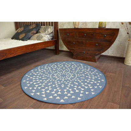 Kilimas Apskritas kilimas sizalio virvelės FLAT 48715/591 vitražas