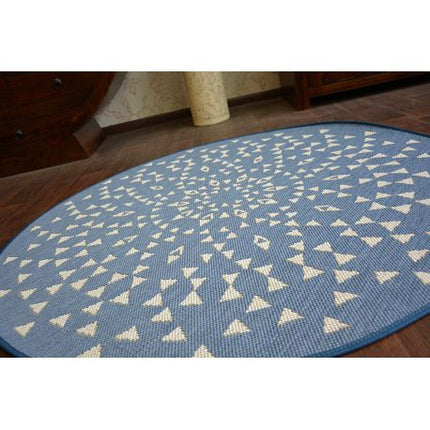 Kilimas Apskritas kilimas sizalio virvelės FLAT 48715/591 vitražas