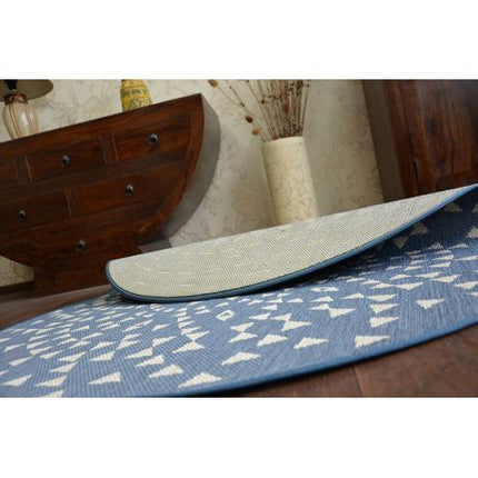 Kilimas Apskritas kilimas sizalio virvelės FLAT 48715/591 vitražas