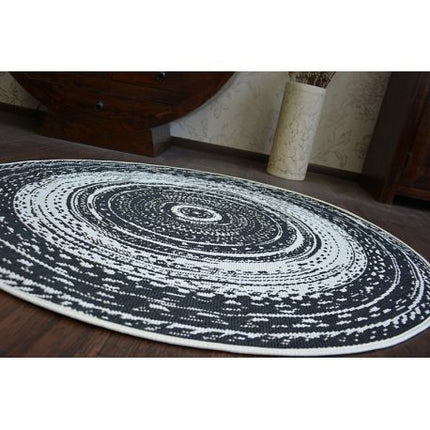 Kilimas Apskritas kilimas sizalio virvelės FLAT 48756/960 vitražas