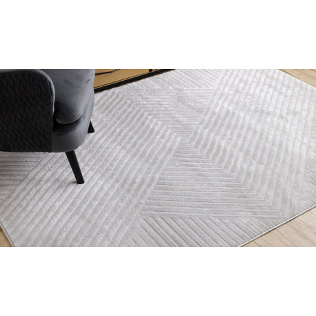 Kilimas BALANCE 1503 pilka - Geometrinis, struktūrinis, glamour