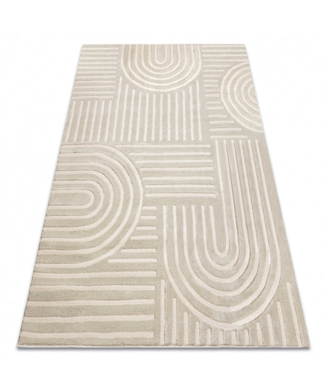 Kilimas BALANCE 1918 taupe - Geometrinis, struktūrinis, glamour