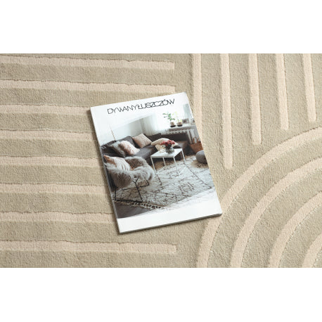 Kilimas BALANCE 1918 taupe - Geometrinis, struktūrinis, glamour