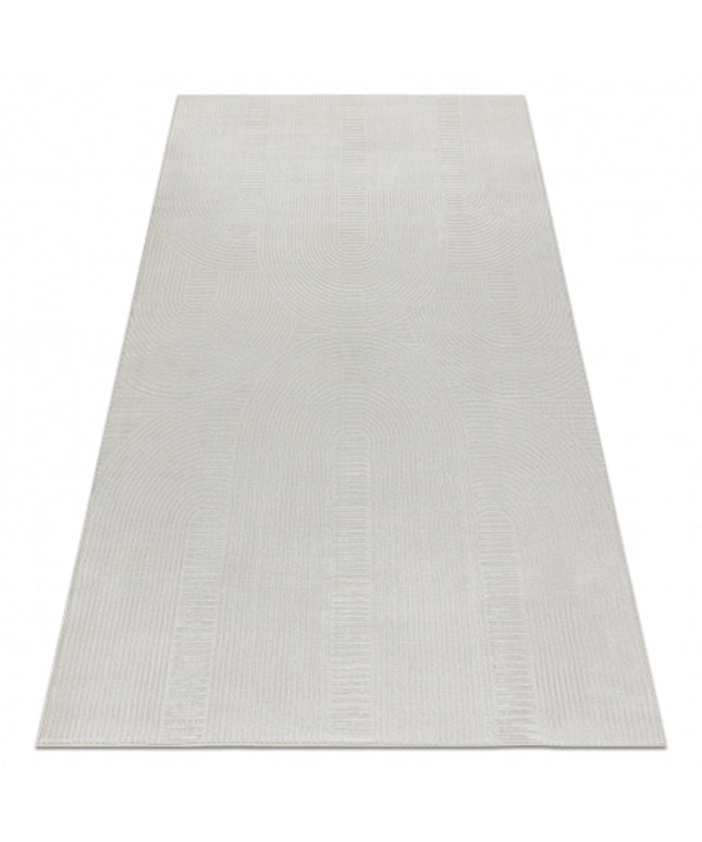 Kilimas BALANCE 9086 kremas - Geometrinis, struktūrinis, glamour