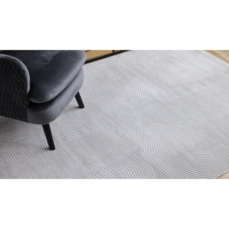 Kilimas BALANCE 9086 pilka - Geometrinis, struktūrinis, glamour