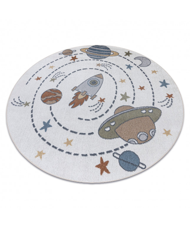 Kilimas BONO 8288 krog Erdvė, planetos kreminis / antracitas