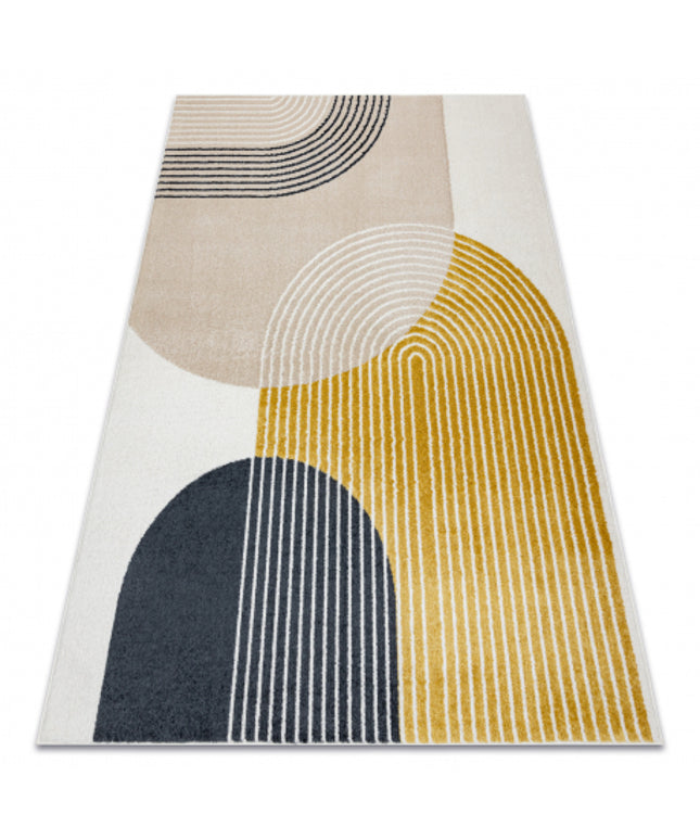 Kilimas FUSION 0240 kreminis / geltonas - Geometrinis, modernus, abstraktus