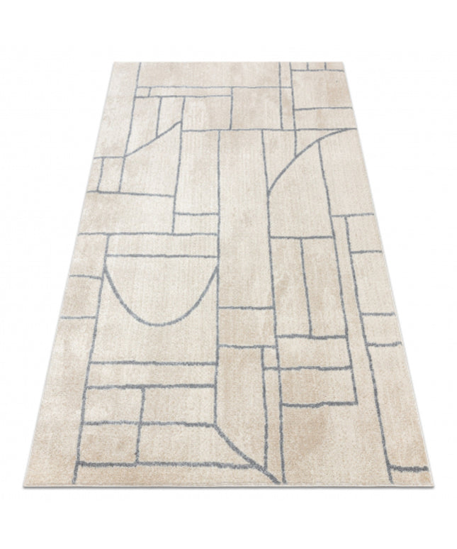 Kilimas FUSION 0806 kreminis / ryškus pilka - Geometrinis, modernus, abstraktus
