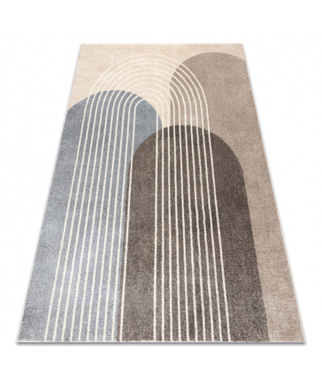 Kilimas FUSION 0810 smėlio spalvos / rudas - Geometrinis, modernus, abstraktus