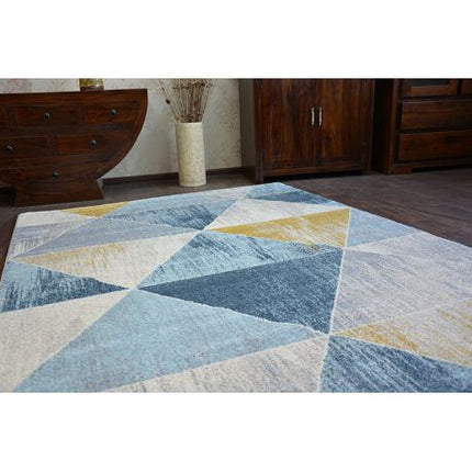 Kilimas NORDIC TRIANGLE mėlyna/kremastaas G4584