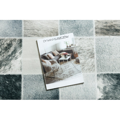 Kilimas PATCHWORK 21716 smėlio spalvos - Karvės oda, kratinys