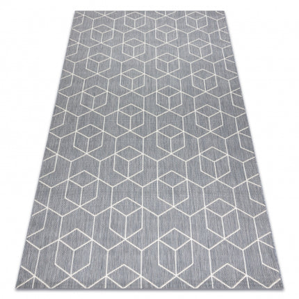 Kilimas sizalio virvelės FLAT 48655/637 kauliukai 3D