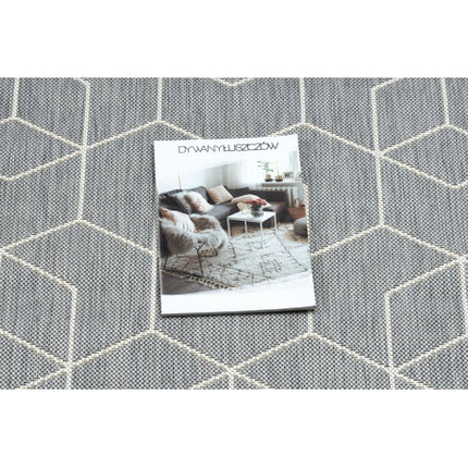 Kilimas sizalio virvelės FLAT 48655/637 kauliukai 3D
