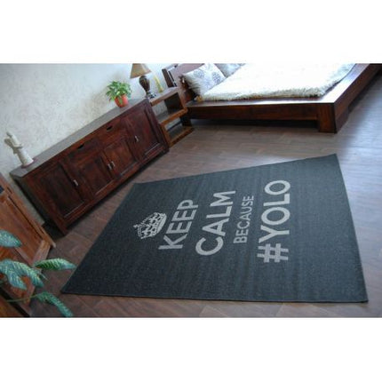 Kilimas sizalio virvelės FLOORLUX 20276 YOLO juoda / sidabras