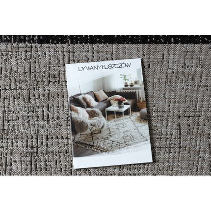 Kilimas sizalio virvelės FLOORLUX 20401 Rėmelis sidabras / juoda