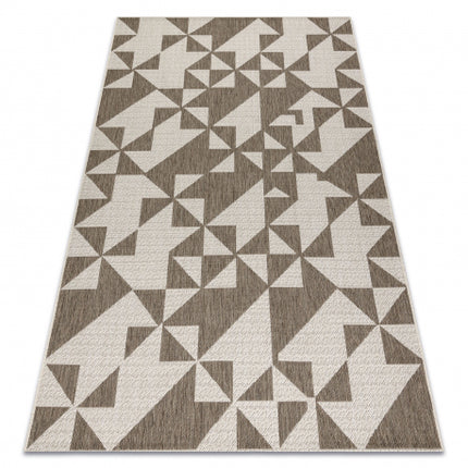 Kilimas sizalio virvelės FLOORLUX 20489 šampanas / taupe TRIKAMPIAI