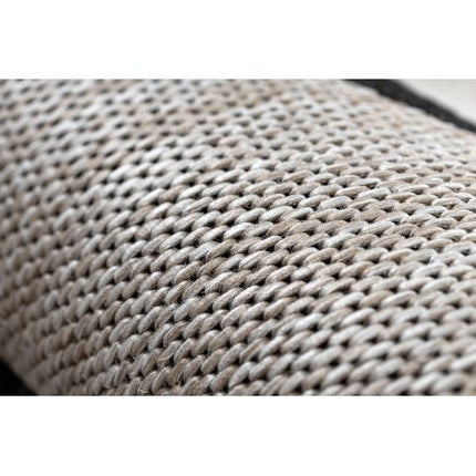 Kilimas sizalio virvelės FLOORLUX 20608 , Maroko dobilai, trellis sidabras / juoda