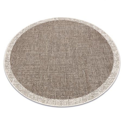 Kilimas sizalio virvelės FLOORLUX Apskritas kilimas 20401 Rėmelis taupe / šampanas