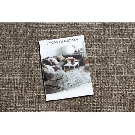 Kilimas sizalio virvelės FLOORLUX Apskritas kilimas 20401 Rėmelis taupe / šampanas