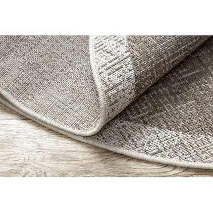 Kilimas sizalio virvelės FLOORLUX Apskritas kilimas 20401 Rėmelis taupe / šampanas