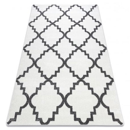 Kilimas SKETCH - F343 kremastaas/pilka Maroko dobilai trellis