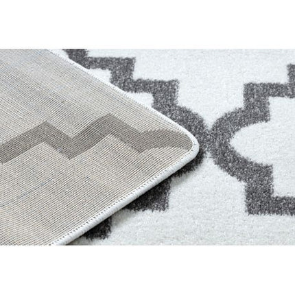 Kilimas SKETCH - F343 kremastaas/pilka Maroko dobilai trellis