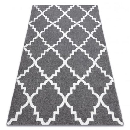 Kilimas SKETCH - F343 pilka/kremastaas Maroko dobilai trellis