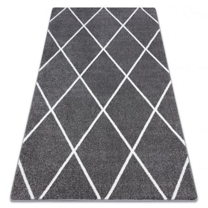 Kilimas SKETCH - F728 pilka/kremastaas trellis - Rombai