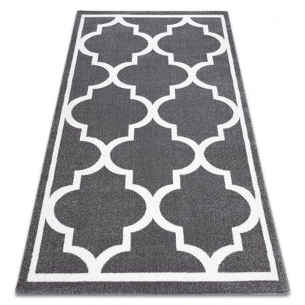 Kilimas SKETCH - F730 pilka/kremastaas Maroko dobilai trellis