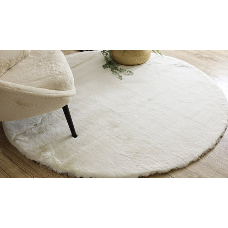 Kilimas TEDDY NEW wool 45 ratas kremas labai storas, pliušinis, nuo slydimo