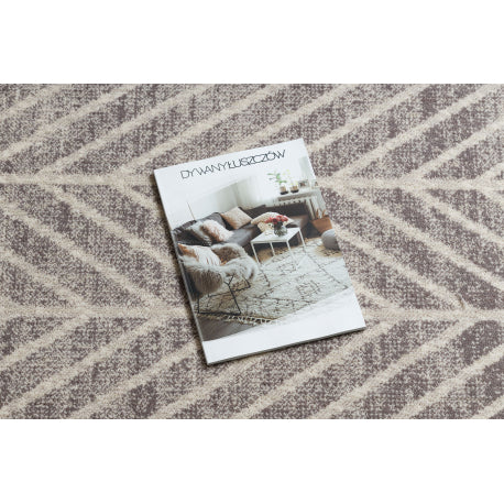 Kilimas vilna ANGEL 1188 / 52033 Chevron, silkės smėlio / pilka