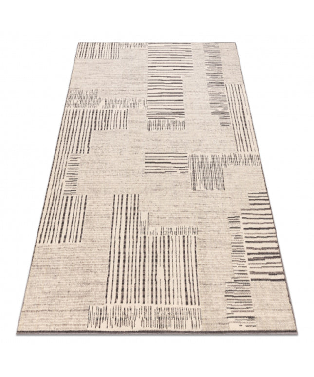 Kilimas vilna ANGEL 1222 / 52023 Linijos smėlio / pilka