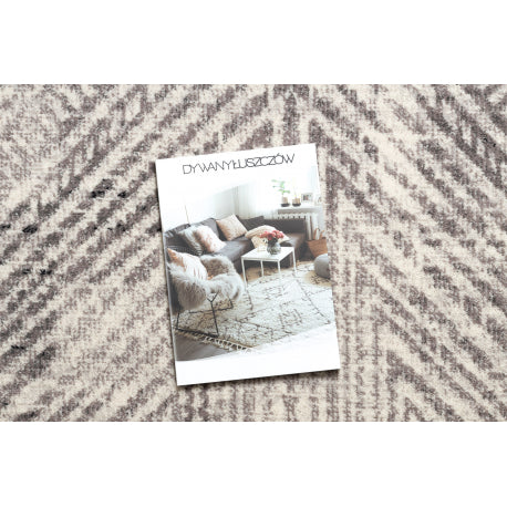 Kilimas vilna ANGEL 7890 / 52042 Chevron, silkės smėlio / pilka