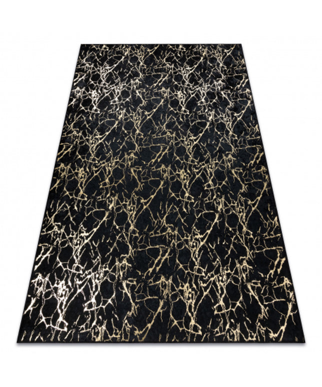MIRO 11111.2106 plovimo kilimas Marmuras, glamour - juodas / auksas