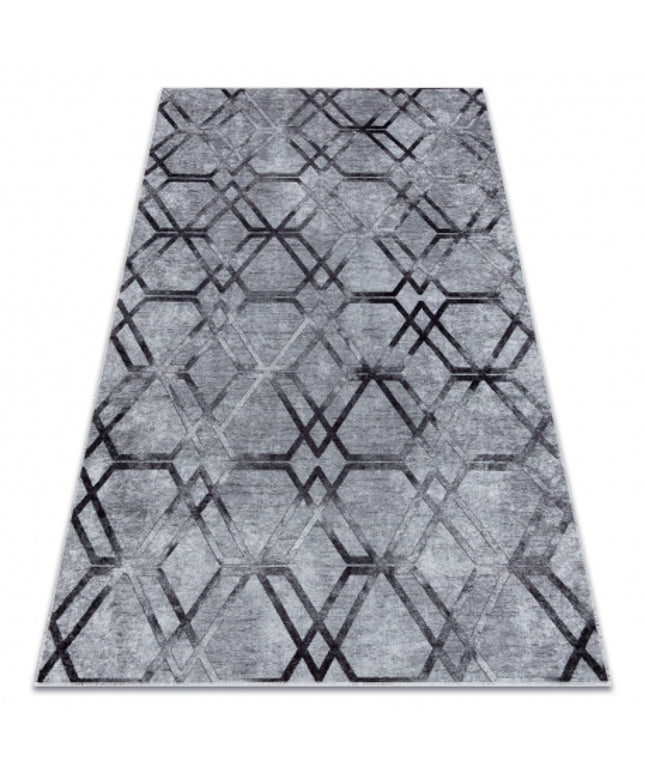 MIRO 51805.803 plovimo kilimas geometrinis, grotelės - pilka