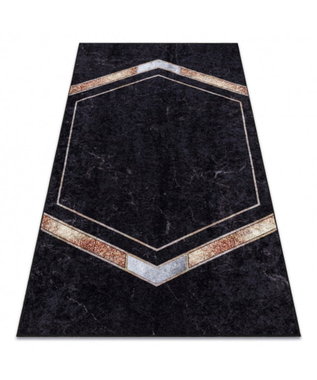MIRO 52025.802 plovimo kilimas Marmuras, geometrinis - juodas