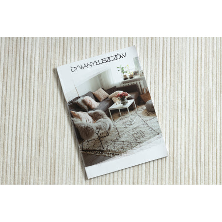 Modernus kilimas, bėgikas DUKE 51376 kreminis - Dryžiai, struktūrinis, labai minkštas, kutais
