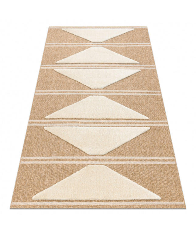 SPARK 0698A smėlio / kremas kilimas - Geometrična, Trikampiai, sizalis, konstrukcinis