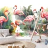 Fototapetas, gyvūnai, flamingai - 14558
